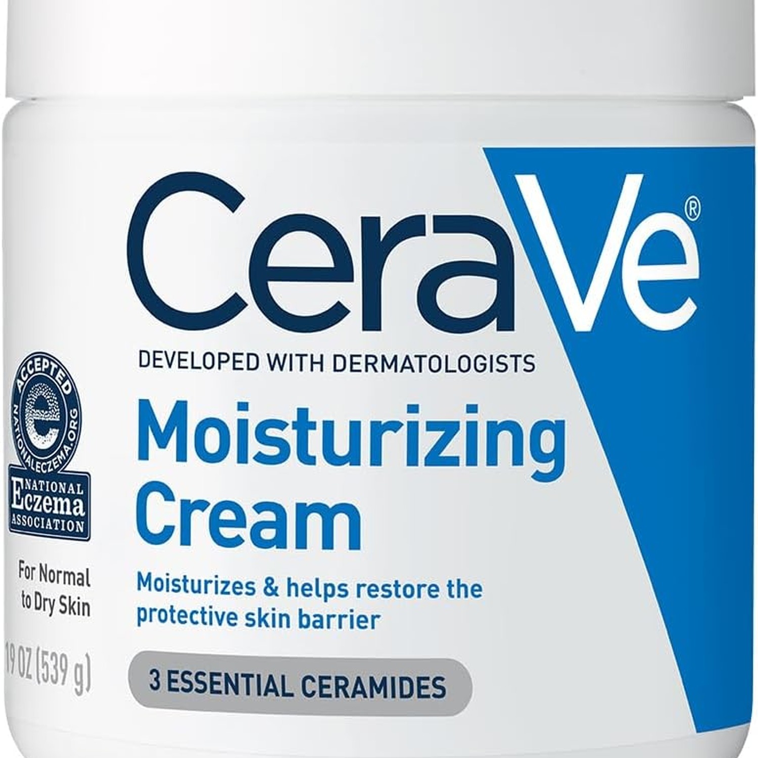 CeraVe Moisturizing Cream | Body and Face Moisturizer for Dry Skin with Hyaluronic Acid and Ceramides | Fragrance Free | 19 Ounce