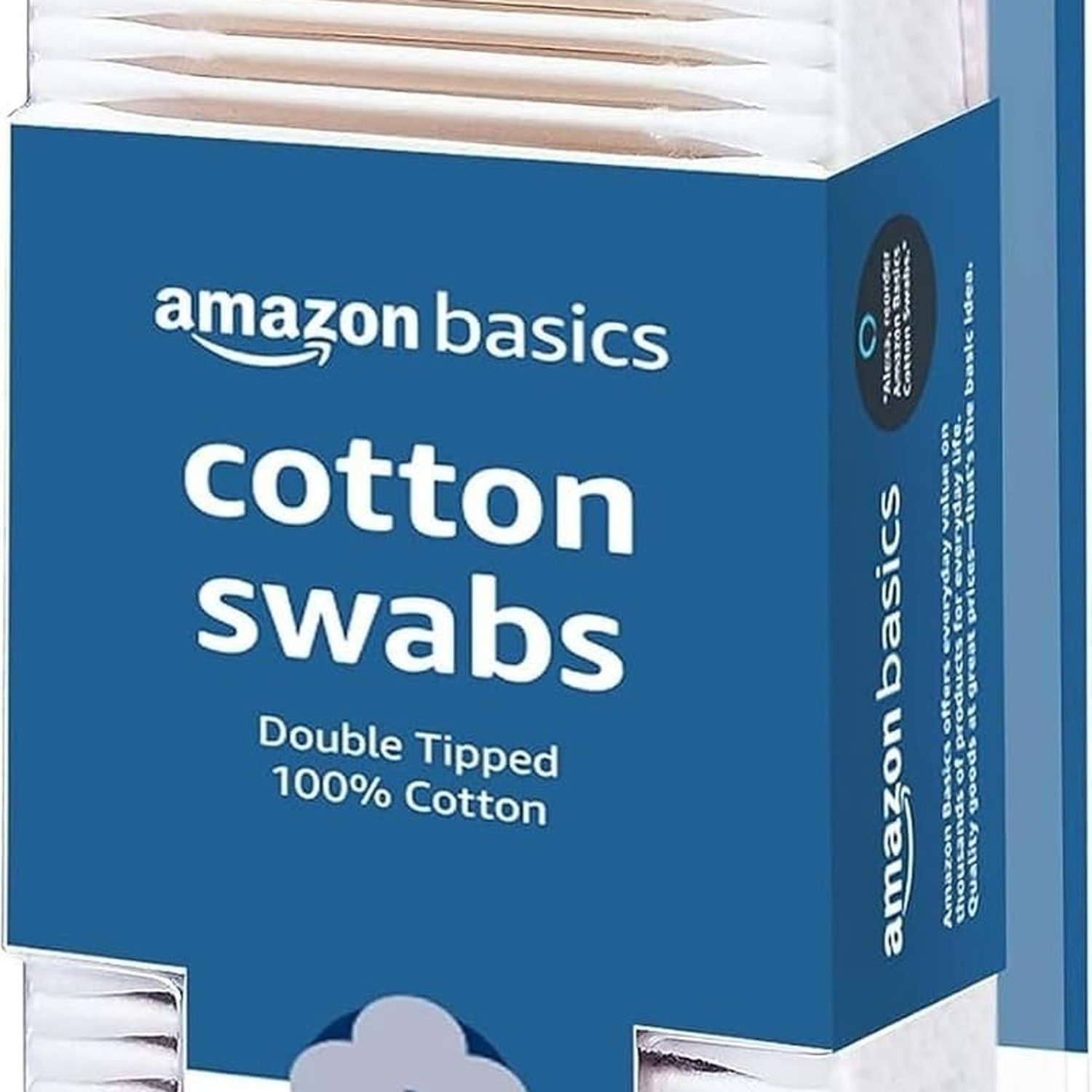 Amazon Basics Cotton Swabs, Double-Tipped, 500 Count (Pack of 1), White